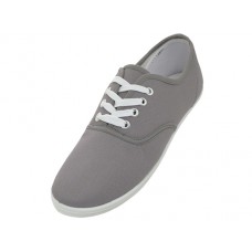 S324L-Gray - Wholesale Women's "EasyUSA" Comfortable Casual Canvas Lace Up Shoes ( *Gray Color )